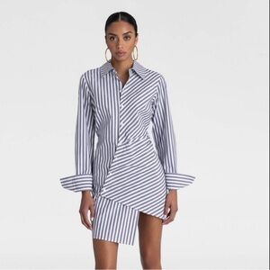 Chic Striped Long Sleeve Dress